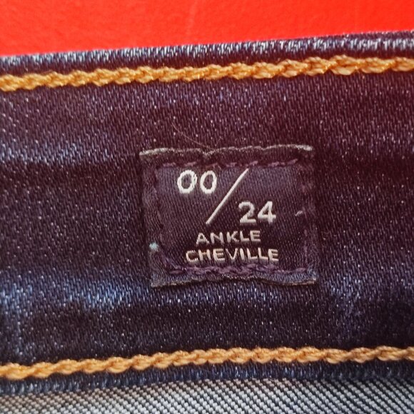 Lucky Brand Jeans Hayden skinny ankle indigo blue women's size 00 / 24 - Picture 7 of 12